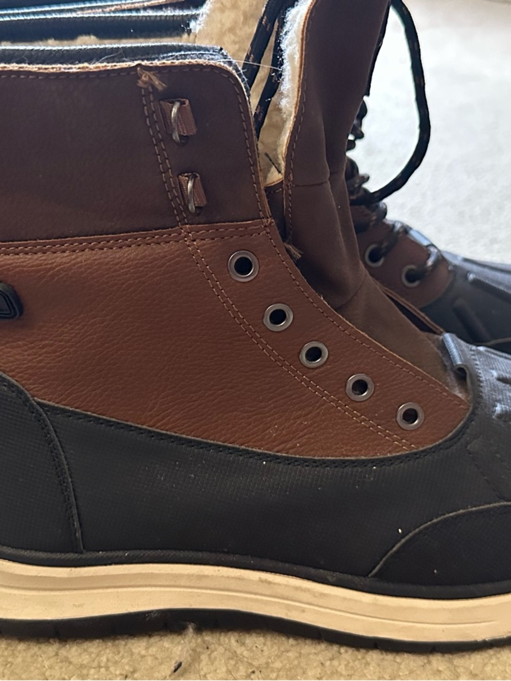 Aldo Two-Tone Brown and Black Waterproof Men’s Boot